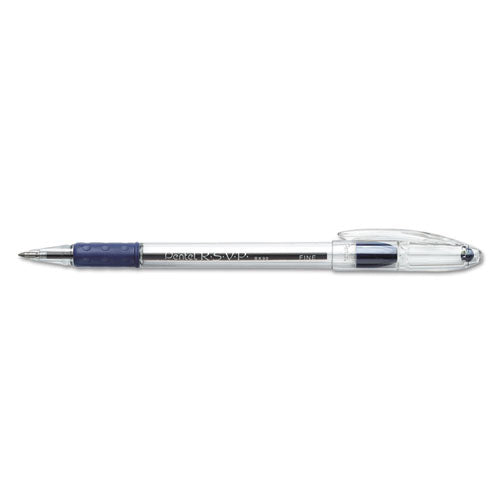 Pentel® wholesale. PENTEL RSVP Stick Ballpoint Pen, Fine 0.7mm, Blue Ink, Clear-blue Barrel, Dozen. HSD Wholesale: Janitorial Supplies, Breakroom Supplies, Office Supplies.