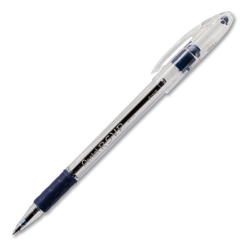 Pentel® wholesale. PENTEL RSVP Stick Ballpoint Pen, Fine 0.7mm, Blue Ink, Clear-blue Barrel, Dozen. HSD Wholesale: Janitorial Supplies, Breakroom Supplies, Office Supplies.