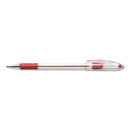Pentel® wholesale. PENTEL RSVP Stick Ballpoint Pen, Medium 1mm, Red Ink, Clear-red Barrel, Dozen. HSD Wholesale: Janitorial Supplies, Breakroom Supplies, Office Supplies.