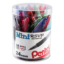 Pentel® wholesale. PENTEL RSVP Mini Stick Ballpoint Pen, Medium 1mm, Assorted Ink-barrel, 24-pack. HSD Wholesale: Janitorial Supplies, Breakroom Supplies, Office Supplies.