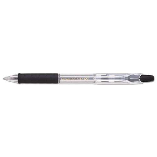 Pentel® wholesale. PENTEL RSVP RT Retractable Ballpoint Pen, 1mm, Black Ink, Clear Barrel, Dozen. HSD Wholesale: Janitorial Supplies, Breakroom Supplies, Office Supplies.