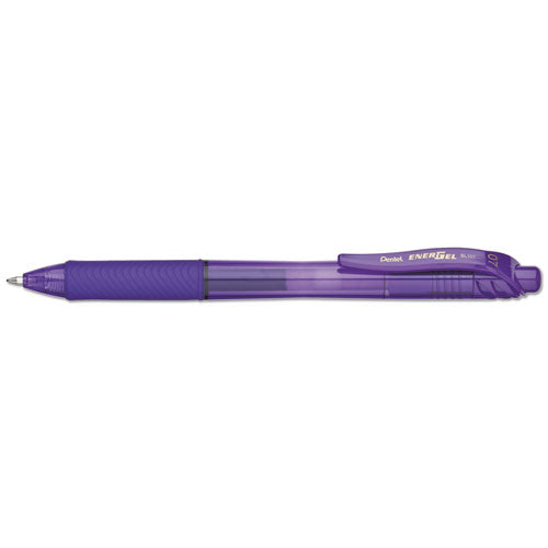 Pentel® wholesale. PENTEL Energel-x Retractable Gel Pen, 0.7 Mm Metal Tip, Violet Ink-barrel, Dozen. HSD Wholesale: Janitorial Supplies, Breakroom Supplies, Office Supplies.