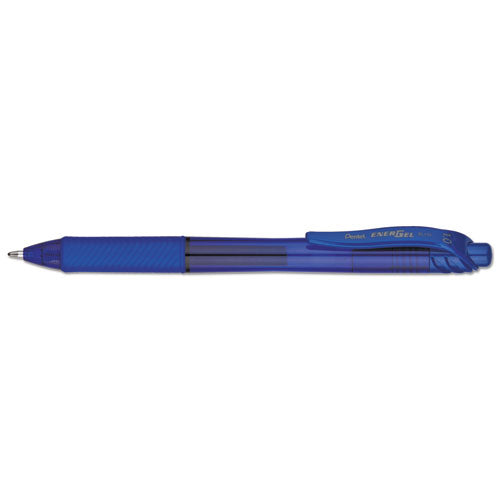 Pentel® wholesale. PENTEL Energel-x Retractable Gel Pen, 1 Mm Metal Tip, Blue Ink, Translucent Blue Barrel, Dozen. HSD Wholesale: Janitorial Supplies, Breakroom Supplies, Office Supplies.