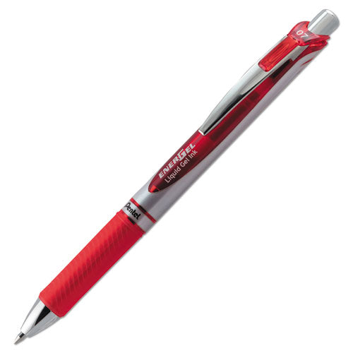 Pentel® wholesale. PENTEL Energel Rtx Retractable Gel Pen, Medium 0.7 Mm, Red Ink, Red-gray Barrel. HSD Wholesale: Janitorial Supplies, Breakroom Supplies, Office Supplies.