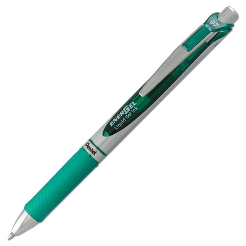 Pentel® wholesale. PENTEL Energel Rtx Retractable Gel Pen, Medium 0.7 Mm, Green Ink, Green-gray Barrel. HSD Wholesale: Janitorial Supplies, Breakroom Supplies, Office Supplies.