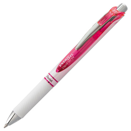 Pentel® wholesale. PENTEL Energel Rtx Retractable Gel Pen, 0.7 Mm, Pink Ink, White-pink Barrel. HSD Wholesale: Janitorial Supplies, Breakroom Supplies, Office Supplies.