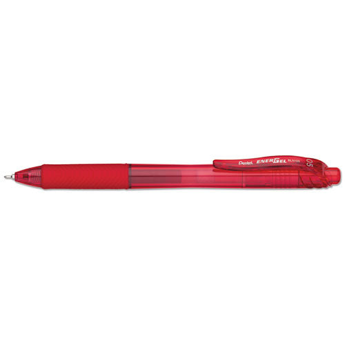 Pentel® wholesale. PENTEL Energel-x Retractable Gel Pen, 0.5 Mm Needle Tip, Red Ink-barrel, Dozen. HSD Wholesale: Janitorial Supplies, Breakroom Supplies, Office Supplies.