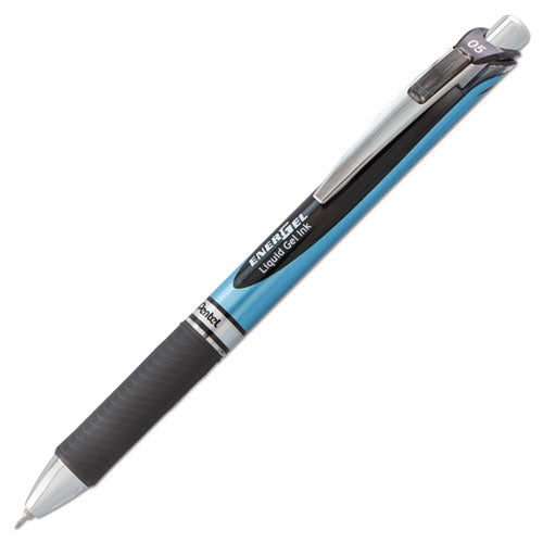 Pentel® wholesale. PENTEL Energel Rtx Retractable Gel Pen, Fine 0.5 Mm, Black Ink, Silver-black Barrel. HSD Wholesale: Janitorial Supplies, Breakroom Supplies, Office Supplies.