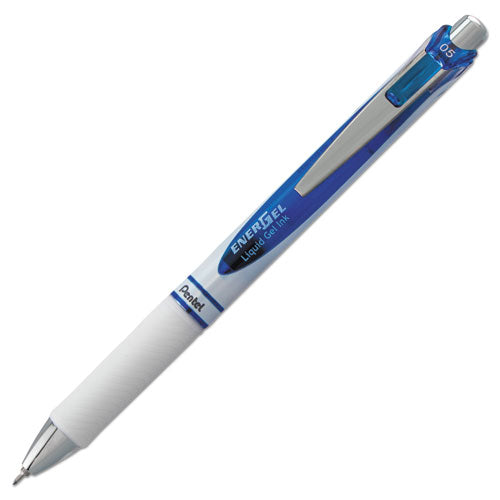 Pentel® wholesale. PENTEL Energel Rtx Retractable Gel Pen, Fine 0.5 Mm, Blue Ink, White-blue Barrel. HSD Wholesale: Janitorial Supplies, Breakroom Supplies, Office Supplies.