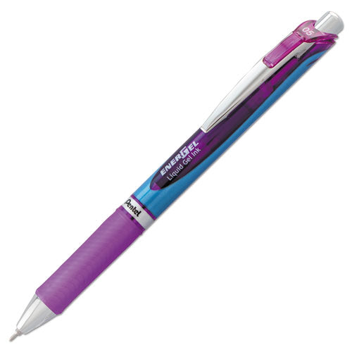 Pentel® wholesale. PENTEL Energel Rtx Retractable Gel Pen, Fine 0.5 Mm, Violet Ink, Silver-violet Barrel. HSD Wholesale: Janitorial Supplies, Breakroom Supplies, Office Supplies.