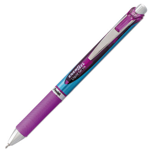 Pentel® wholesale. PENTEL Energel Rtx Retractable Gel Pen, Medium 0.7 Mm, Violet Ink, Violet-gray Barrel. HSD Wholesale: Janitorial Supplies, Breakroom Supplies, Office Supplies.