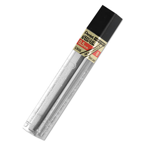 Pentel® wholesale. PENTEL Super Hi-polymer Lead Refills, 0.5 Mm, B, Black, 12-tube. HSD Wholesale: Janitorial Supplies, Breakroom Supplies, Office Supplies.