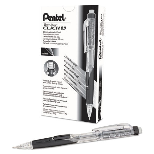 Pentel® wholesale. PENTEL Twist-erase Click Mechanical Pencil, 0.9 Mm, Hb (