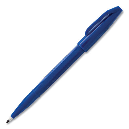 Pentel Arts® wholesale. Sign Pen Color Marker, Extra-fine Bullet Tip, Blue, Dozen. HSD Wholesale: Janitorial Supplies, Breakroom Supplies, Office Supplies.