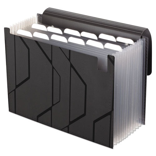 Pendaflex® wholesale. PENDAFLEX Sliding Cover Expanding File, 4" Expansion, 13 Sections, 1-6-cut Tab, Letter Size, Black. HSD Wholesale: Janitorial Supplies, Breakroom Supplies, Office Supplies.