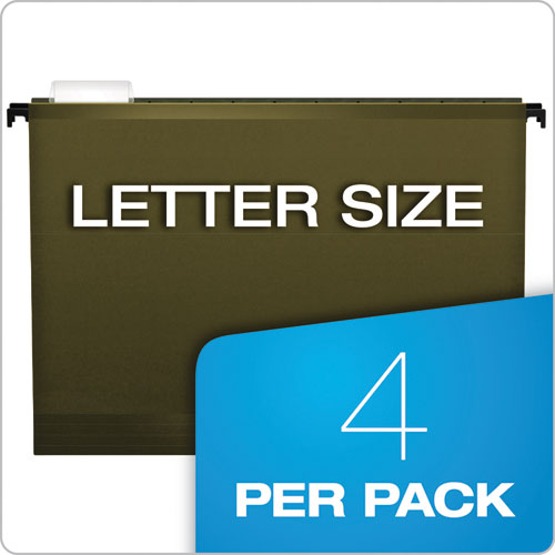 Pendaflex® wholesale. PENDAFLEX Surehook Hanging Pocket File, Letter Size, 1-5-cut Tab, Standard Green, 4-pack. HSD Wholesale: Janitorial Supplies, Breakroom Supplies, Office Supplies.