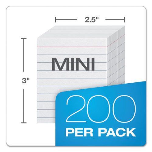 Oxford™ wholesale. Ruled Mini Index Cards, 3 X 2 1-2, White, 200-pack. HSD Wholesale: Janitorial Supplies, Breakroom Supplies, Office Supplies.