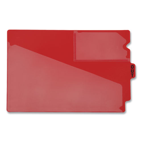 Pendaflex® wholesale. PENDAFLEX Colored Poly Out Guides With Center Tab, 1-3-cut End Tab, Out, 8.5 X 11, Red, 50-box. HSD Wholesale: Janitorial Supplies, Breakroom Supplies, Office Supplies.