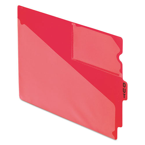 Pendaflex® wholesale. PENDAFLEX Colored Poly Out Guides With Center Tab, 1-3-cut End Tab, Out, 8.5 X 11, Red, 50-box. HSD Wholesale: Janitorial Supplies, Breakroom Supplies, Office Supplies.