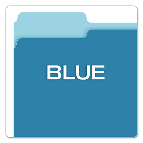 Pendaflex® wholesale. PENDAFLEX Colored File Folders, 1-3-cut Tabs, Letter Size, Blue-light Blue, 100-box. HSD Wholesale: Janitorial Supplies, Breakroom Supplies, Office Supplies.