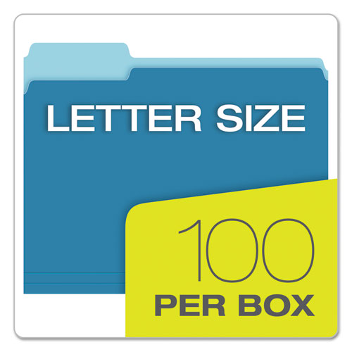 Pendaflex® wholesale. PENDAFLEX Colored File Folders, 1-3-cut Tabs, Letter Size, Blue-light Blue, 100-box. HSD Wholesale: Janitorial Supplies, Breakroom Supplies, Office Supplies.