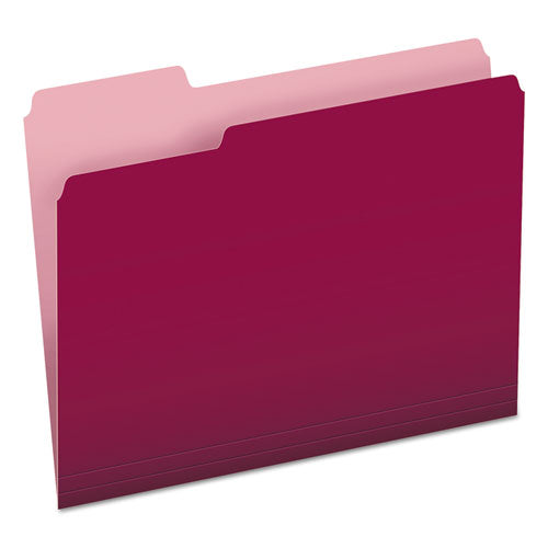 Pendaflex® wholesale. PENDAFLEX Colored File Folders, 1-3-cut Tabs, Letter Size, Burgundy-light Burgundy, 100-box. HSD Wholesale: Janitorial Supplies, Breakroom Supplies, Office Supplies.