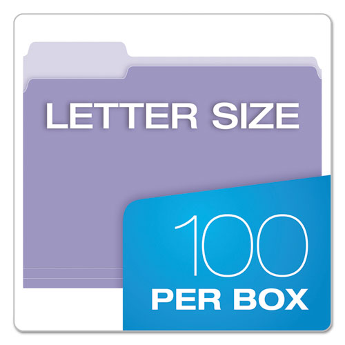 Pendaflex® wholesale. PENDAFLEX Colored File Folders, 1-3-cut Tabs, Letter Size, Lavender-light Lavender, 100-box. HSD Wholesale: Janitorial Supplies, Breakroom Supplies, Office Supplies.