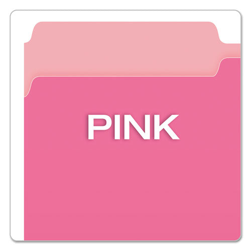 Pendaflex® wholesale. PENDAFLEX Colored File Folders, 1-3-cut Tabs, Legal Size, Pink-light Pink, 100-box. HSD Wholesale: Janitorial Supplies, Breakroom Supplies, Office Supplies.