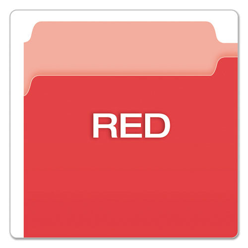 Pendaflex® wholesale. PENDAFLEX Colored File Folders, 1-3-cut Tabs, Legal Size, Red-light Red, 100-box. HSD Wholesale: Janitorial Supplies, Breakroom Supplies, Office Supplies.