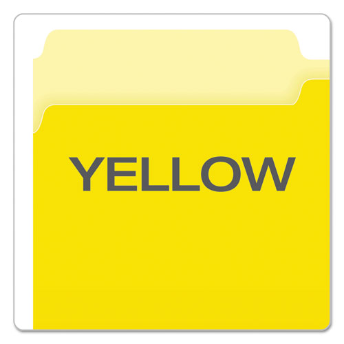 Pendaflex® wholesale. PENDAFLEX Colored File Folders, 1-3-cut Tabs, Legal Size, Yellowith Light Yellow, 100-box. HSD Wholesale: Janitorial Supplies, Breakroom Supplies, Office Supplies.