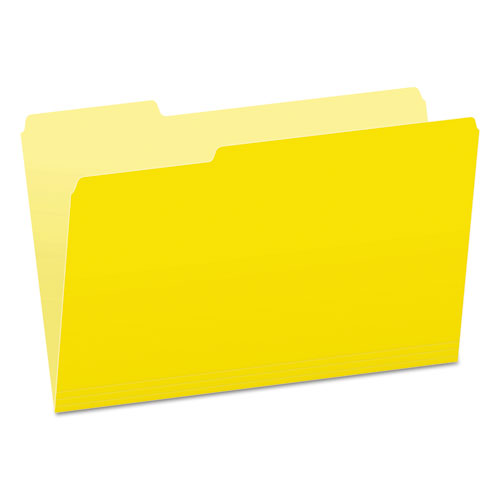 Pendaflex® wholesale. PENDAFLEX Colored File Folders, 1-3-cut Tabs, Legal Size, Yellowith Light Yellow, 100-box. HSD Wholesale: Janitorial Supplies, Breakroom Supplies, Office Supplies.