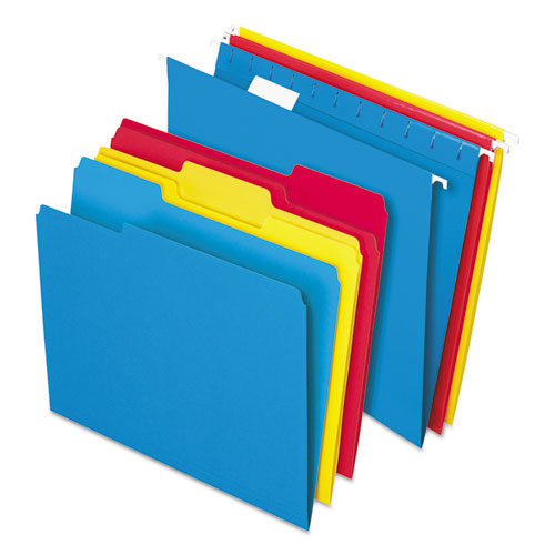 Pendaflex® wholesale. PENDAFLEX Combo Filing Kit, Letter Size, 1-3-cut File Folders, 1-5-cut Hanging File Folders, Assorted, 12 Sets. HSD Wholesale: Janitorial Supplies, Breakroom Supplies, Office Supplies.