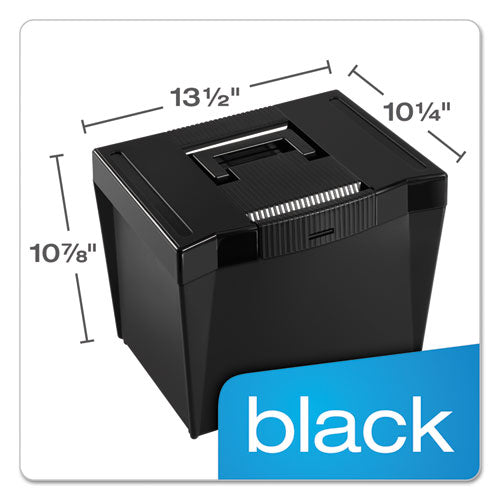 Pendaflex® wholesale. PENDAFLEX Portable Letter Size File Box, Letter Files, 13.5" X 10.25" X 10.88", Black. HSD Wholesale: Janitorial Supplies, Breakroom Supplies, Office Supplies.