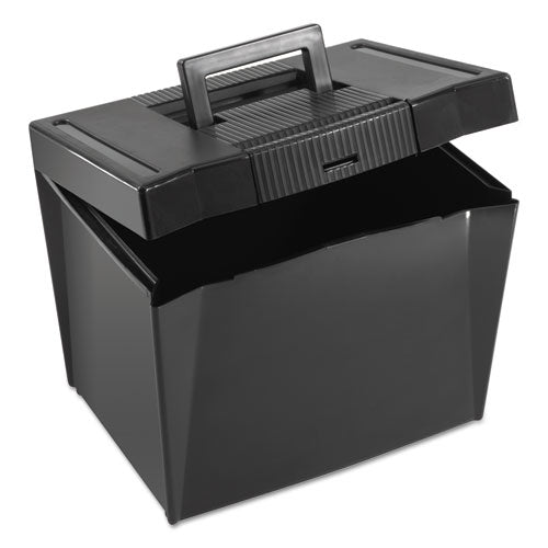 Pendaflex® wholesale. PENDAFLEX Portable Letter Size File Box, Letter Files, 13.5" X 10.25" X 10.88", Black. HSD Wholesale: Janitorial Supplies, Breakroom Supplies, Office Supplies.