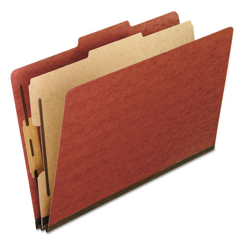 Pendaflex® wholesale. PENDAFLEX Four-, Six-, And Eight-section Pressboard Classification Folders, 1 Divider, Embedded Fasteners, Legal Size, Red, 10-box. HSD Wholesale: Janitorial Supplies, Breakroom Supplies, Office Supplies.