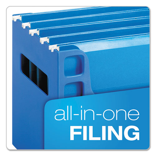 Pendaflex® wholesale. PENDAFLEX Desktop File With Hanging Folders, Letter Size, 6" Long, Blue. HSD Wholesale: Janitorial Supplies, Breakroom Supplies, Office Supplies.