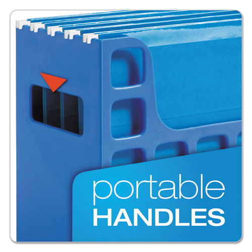 Pendaflex® wholesale. PENDAFLEX Desktop File With Hanging Folders, Letter Size, 6" Long, Blue. HSD Wholesale: Janitorial Supplies, Breakroom Supplies, Office Supplies.