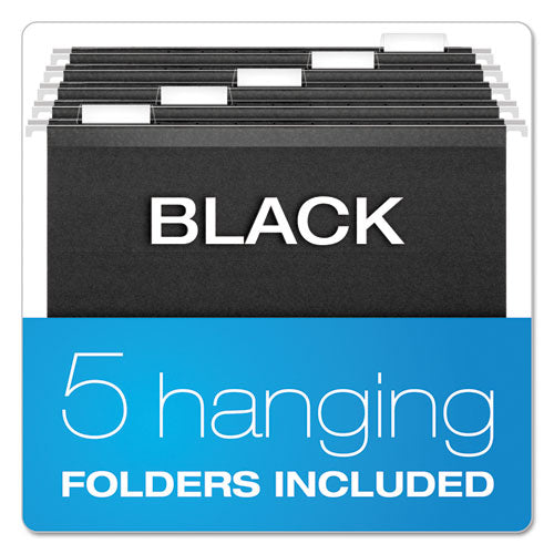 Pendaflex® wholesale. PENDAFLEX Desktop File With Hanging Folders, Letter Size, 6" Long, Black. HSD Wholesale: Janitorial Supplies, Breakroom Supplies, Office Supplies.