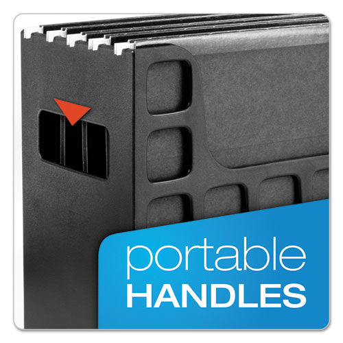 Pendaflex® wholesale. PENDAFLEX Desktop File With Hanging Folders, Letter Size, 6" Long, Black. HSD Wholesale: Janitorial Supplies, Breakroom Supplies, Office Supplies.