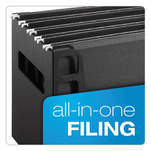 Pendaflex® wholesale. PENDAFLEX Desktop File With Hanging Folders, Letter Size, 6" Long, Black. HSD Wholesale: Janitorial Supplies, Breakroom Supplies, Office Supplies.