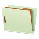 Pendaflex® wholesale. End Tab Classification Folders, 1 Divider, Letter Size, Pale Green, 10-box. HSD Wholesale: Janitorial Supplies, Breakroom Supplies, Office Supplies.
