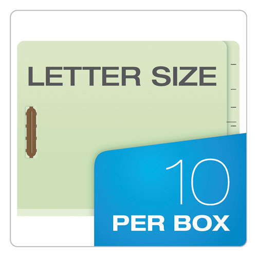 Pendaflex® wholesale. End Tab Classification Folders, 1 Divider, Letter Size, Pale Green, 10-box. HSD Wholesale: Janitorial Supplies, Breakroom Supplies, Office Supplies.
