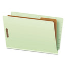 Pendaflex® wholesale. End Tab Classification Folders, 1 Divider, Legal Size, Pale Green, 10-box. HSD Wholesale: Janitorial Supplies, Breakroom Supplies, Office Supplies.