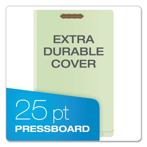 Pendaflex® wholesale. End Tab Classification Folders, 1 Divider, Legal Size, Pale Green, 10-box. HSD Wholesale: Janitorial Supplies, Breakroom Supplies, Office Supplies.