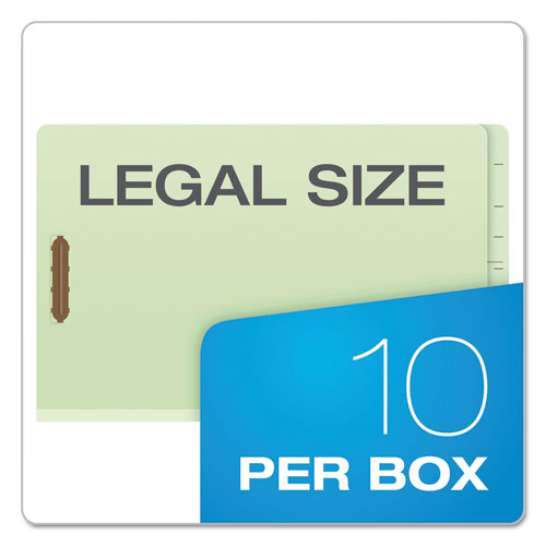 Pendaflex® wholesale. End Tab Classification Folders, 1 Divider, Legal Size, Pale Green, 10-box. HSD Wholesale: Janitorial Supplies, Breakroom Supplies, Office Supplies.