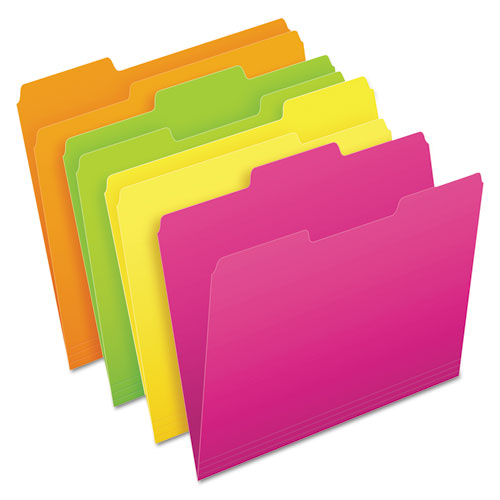 Pendaflex® wholesale. PENDAFLEX Glow File Folders, 1-3-cut Tabs, Letter Size, Assorted, 24-pack. HSD Wholesale: Janitorial Supplies, Breakroom Supplies, Office Supplies.