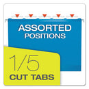 Pendaflex® wholesale. Extra Capacity Reinforced Hanging File Folders With Box Bottom, Letter Size, 1-5-cut Tab, Assorted, 25-box. HSD Wholesale: Janitorial Supplies, Breakroom Supplies, Office Supplies.