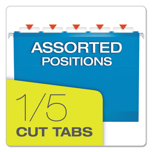 Pendaflex® wholesale. Extra Capacity Reinforced Hanging File Folders With Box Bottom, Letter Size, 1-5-cut Tab, Assorted, 25-box. HSD Wholesale: Janitorial Supplies, Breakroom Supplies, Office Supplies.