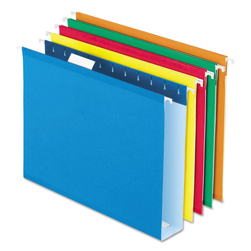 Pendaflex® wholesale. Extra Capacity Reinforced Hanging File Folders With Box Bottom, Letter Size, 1-5-cut Tab, Assorted, 25-box. HSD Wholesale: Janitorial Supplies, Breakroom Supplies, Office Supplies.