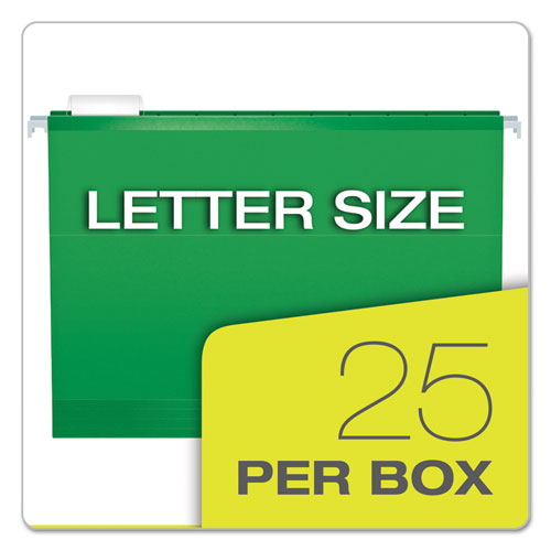 Pendaflex® wholesale. Extra Capacity Reinforced Hanging File Folders With Box Bottom, Letter Size, 1-5-cut Tab, Bright Green, 25-box. HSD Wholesale: Janitorial Supplies, Breakroom Supplies, Office Supplies.